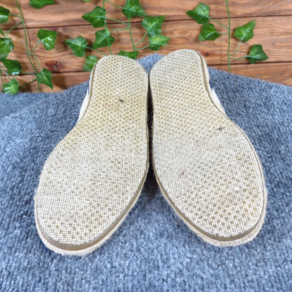 Toms University Classics‎ Women Espadrille Shoe Size 7 Casual Navy Blue Canvas
